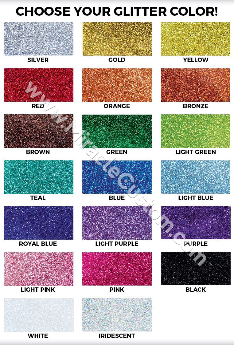 glitter color options