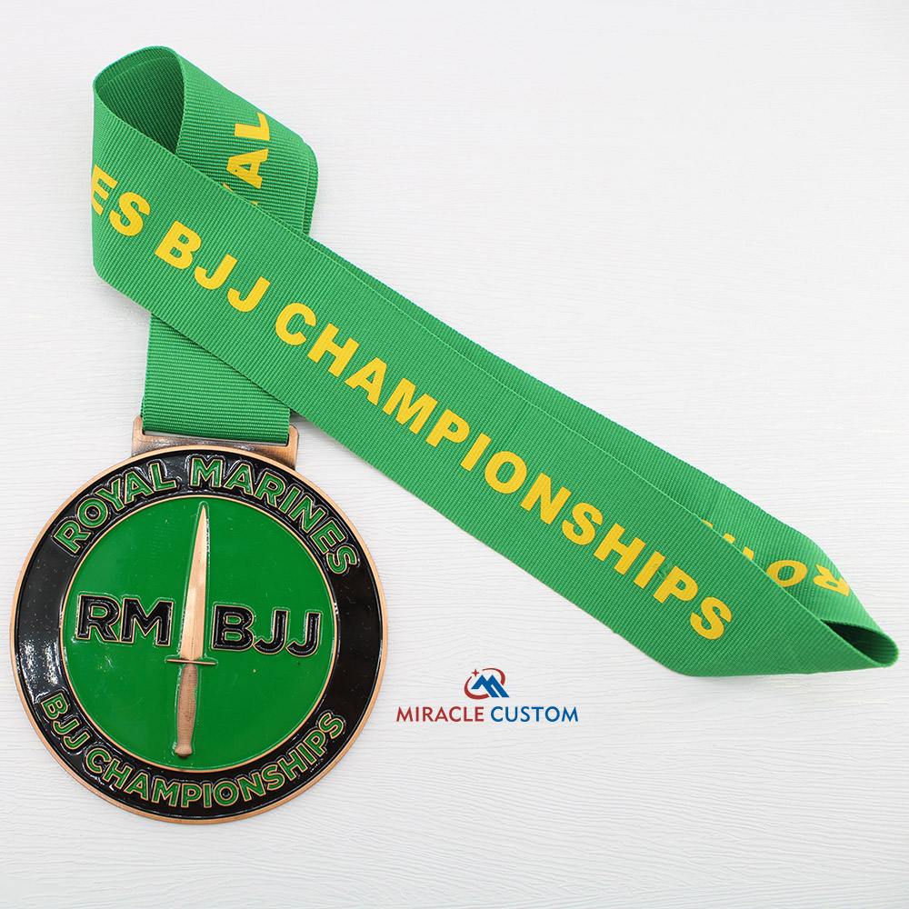 Custom Royal Marines BJJ Championships Medals