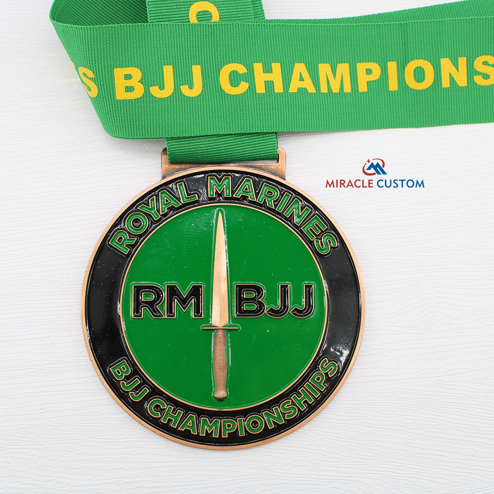 Custom Royal Marines BJJ Championships Medals