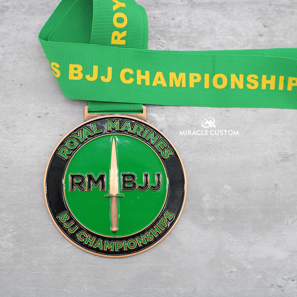 Custom Royal Marines BJJ Championships Medals