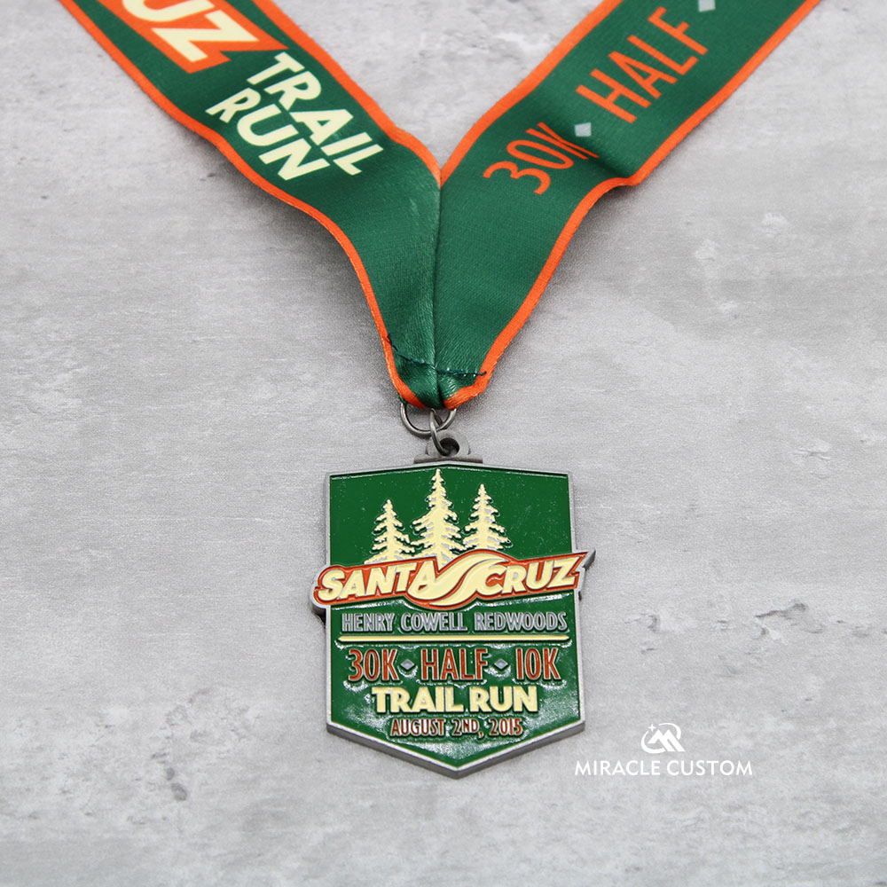 Custom Santa Cruz Trail Run Race Medals