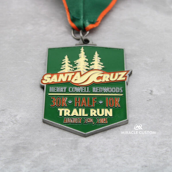 Custom Santa Cruz Trail Run Race Medals