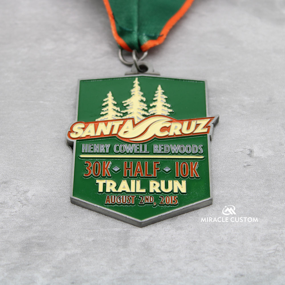 Custom Santa Cruz Trail Run Race Medals