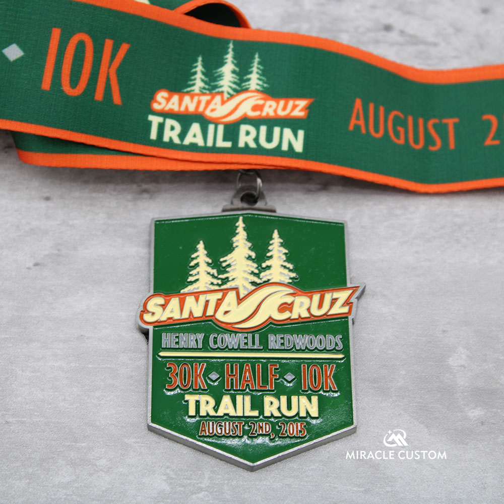 Custom Santa Cruz Trail Run Race Medals