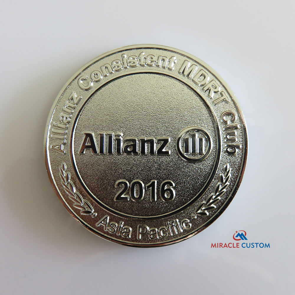 Custom Allianz Asia Pacific Allianz Consistent MDRT Club Silver Coins