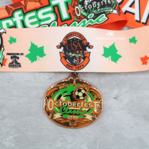 Custom participant oktoberfest classic 2014 football medals