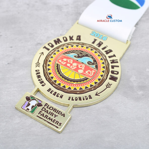 Custom Florida Dairy Farms Triathlon Medals