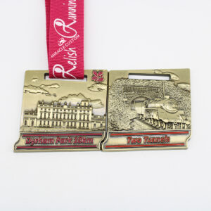 Custom two tunnels greenway events sports medals