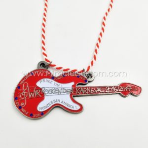 custom guitar shape medals