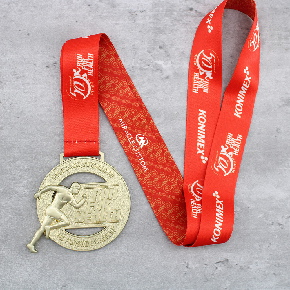 Custom Indonesia Konimex Run for Health 2017 10k Finisher Medals