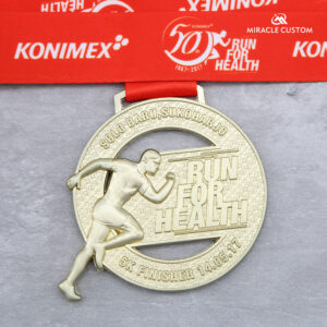 Custom Indonesia Konimex Run for Health 2017 10k Finisher Medals