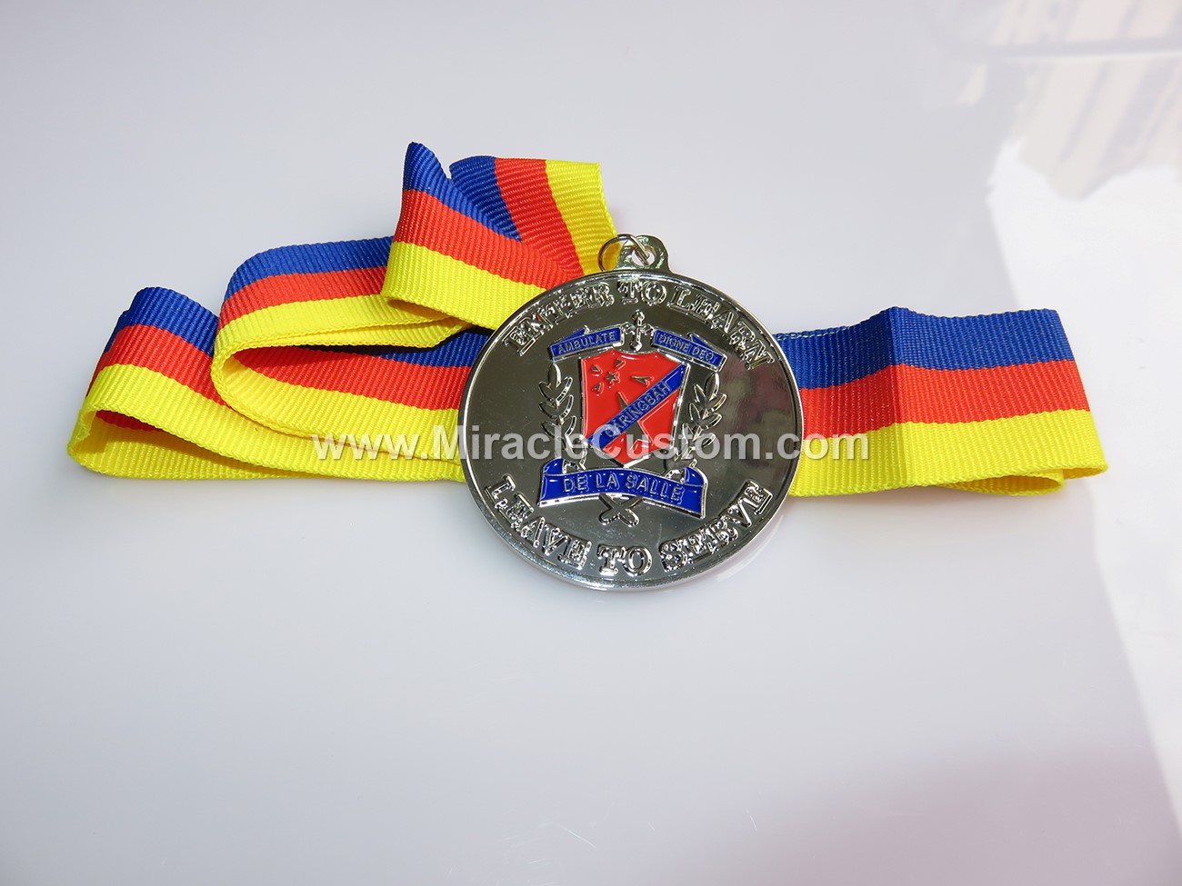 custom shiny nickel race medals