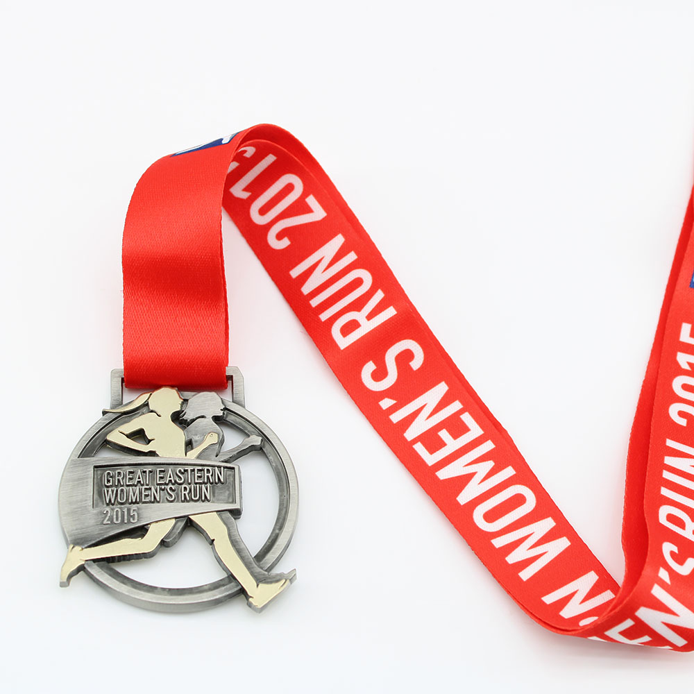 custom two tone plating marathon medals