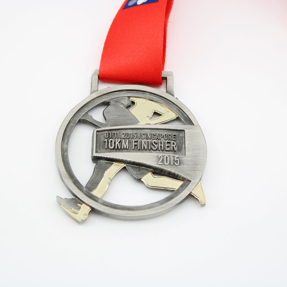 custom two tone plating marathon medals