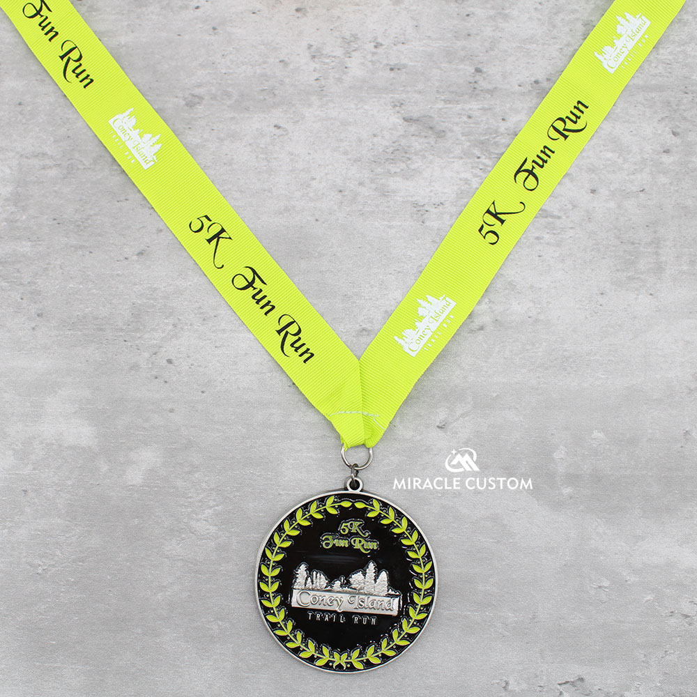 Custom Coney Island Trail run 5K Fun Run Medals