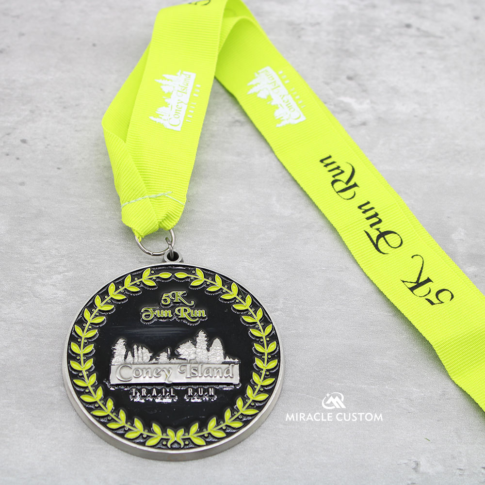 Custom Coney Island Trail run 5K Fun Run Medals