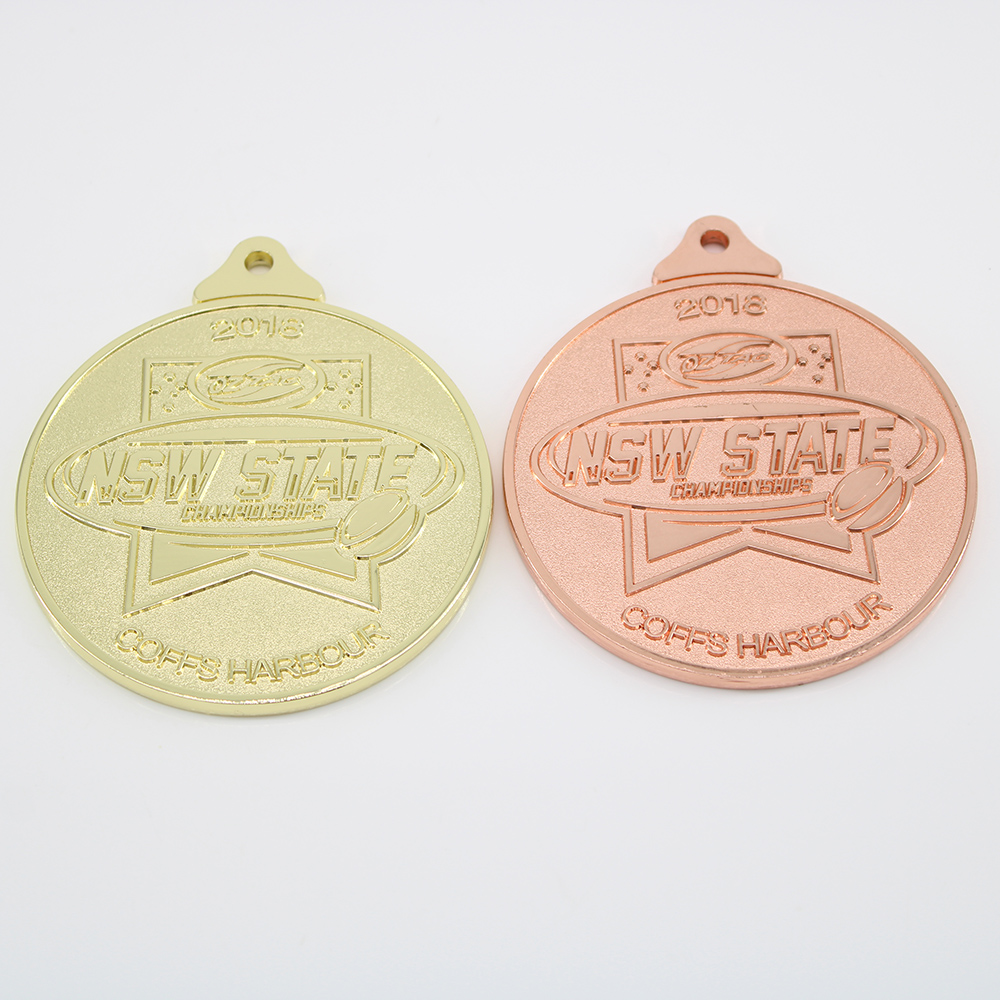 custom bright medals with sandblasting nsw state championships coffs harbour
