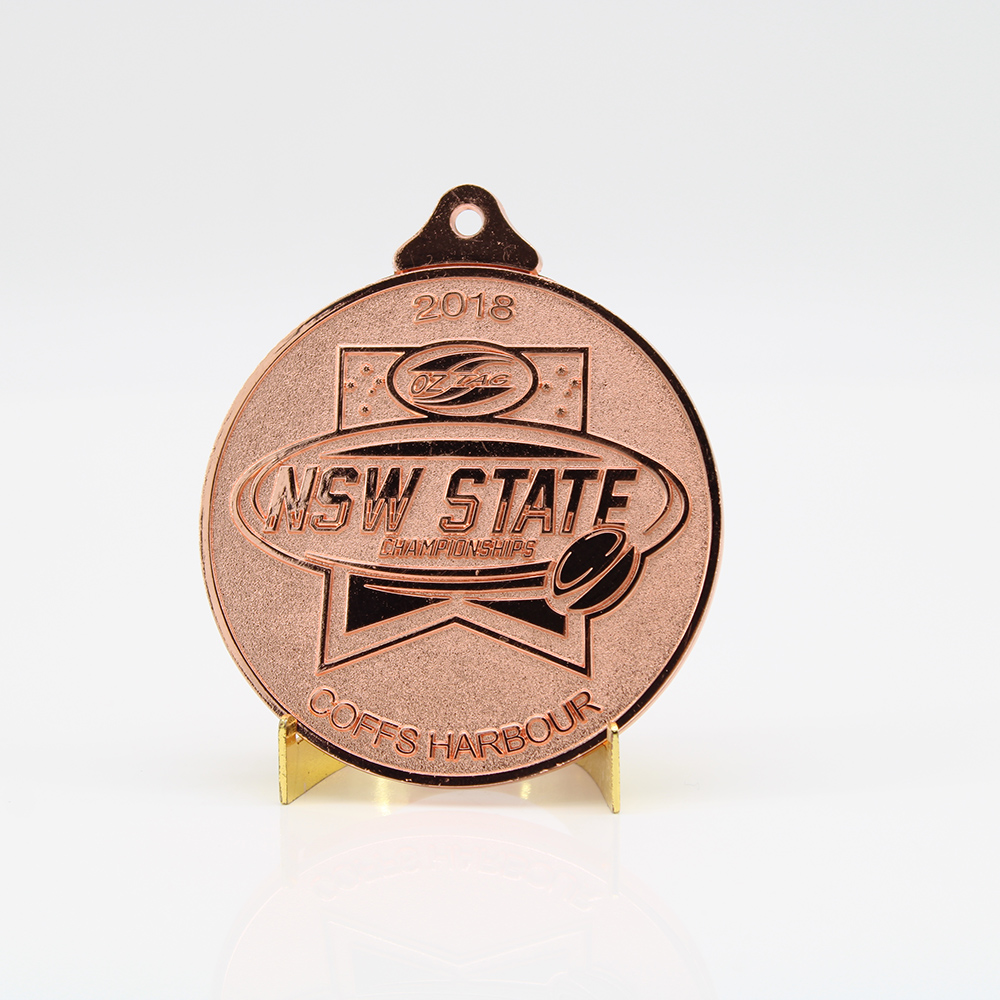 custom bright medals with sandblasting nsw state championships coffs harbour