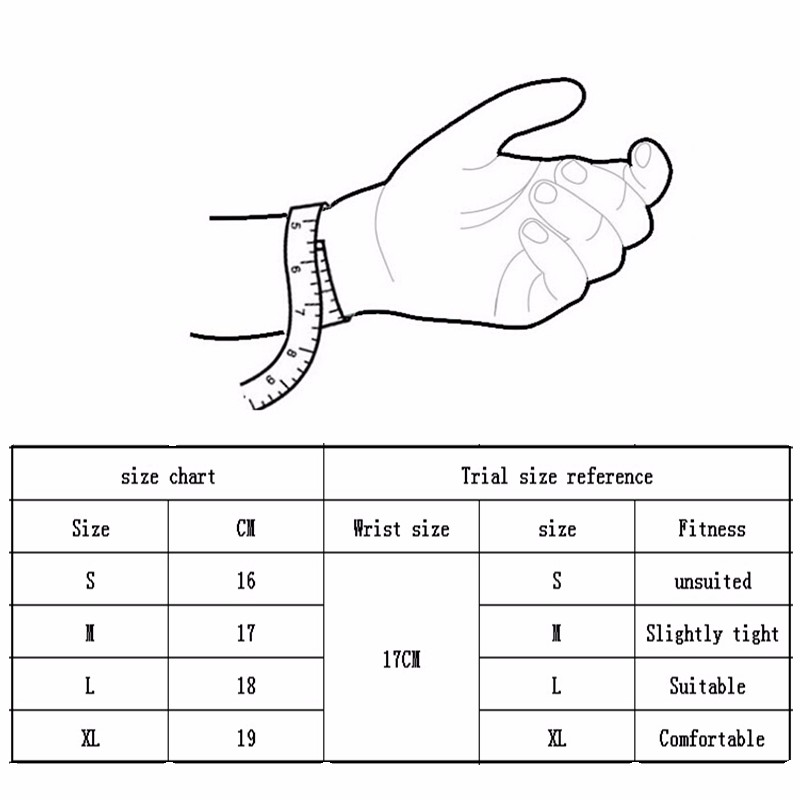 Wristband Size Chart