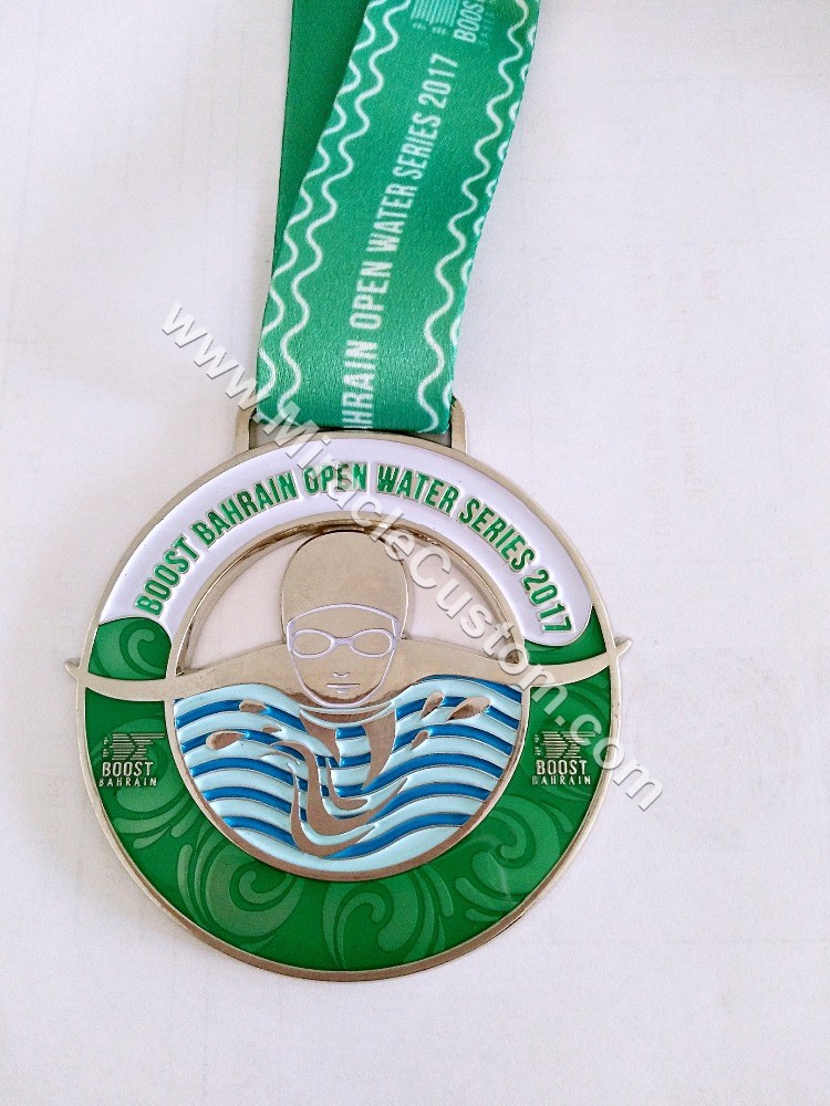 Custom Swimming Medals Color Filling