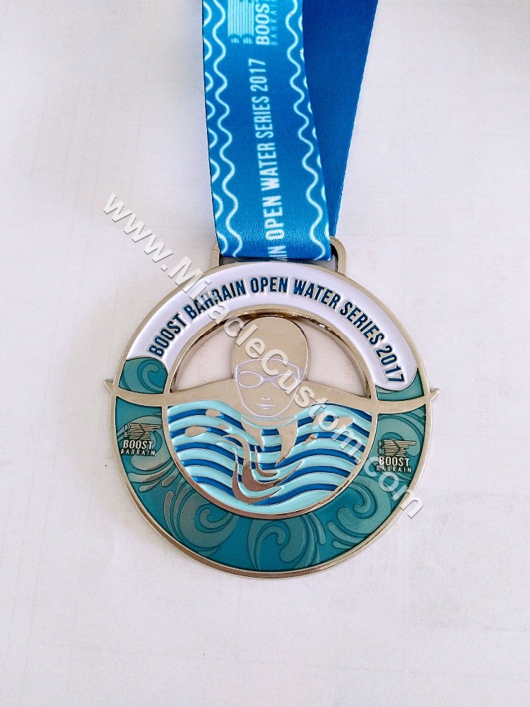 Custom Swimming Medals Color Filling