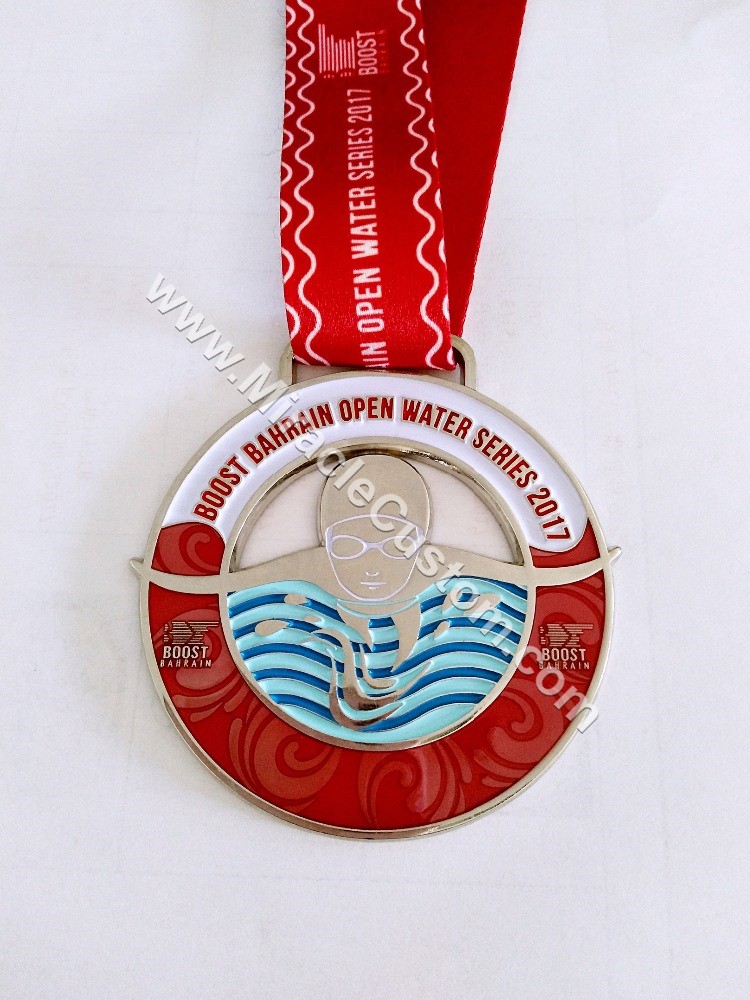 Custom Swimming Medals Color Filling