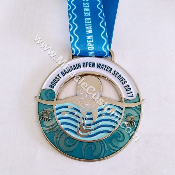 Custom Swimming Medals Color Filling