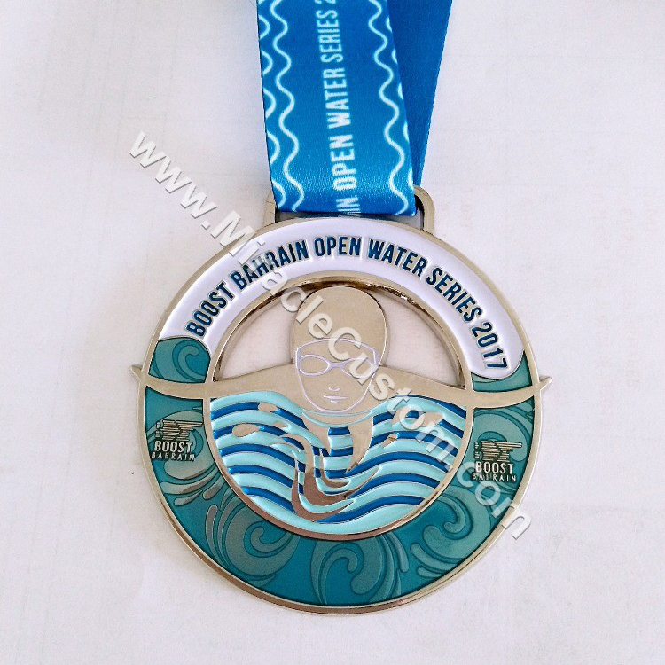 Custom Swimming Medals Color Filling