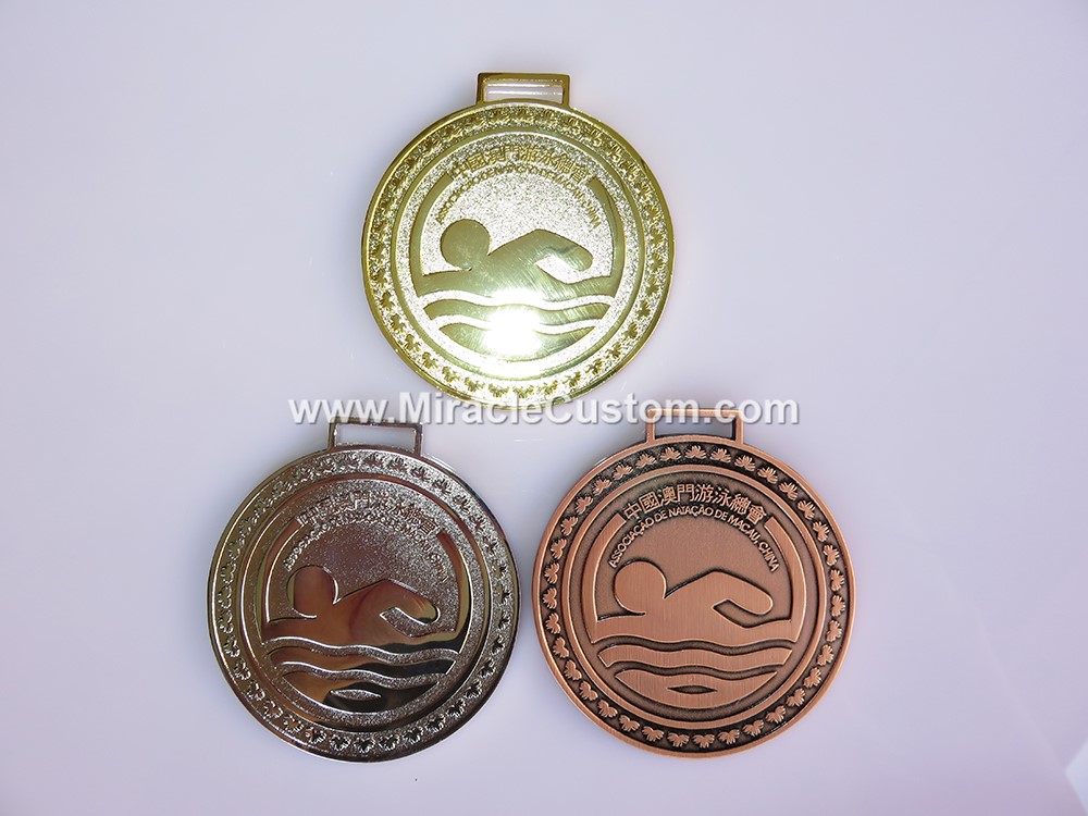 custom swim medals with your logo