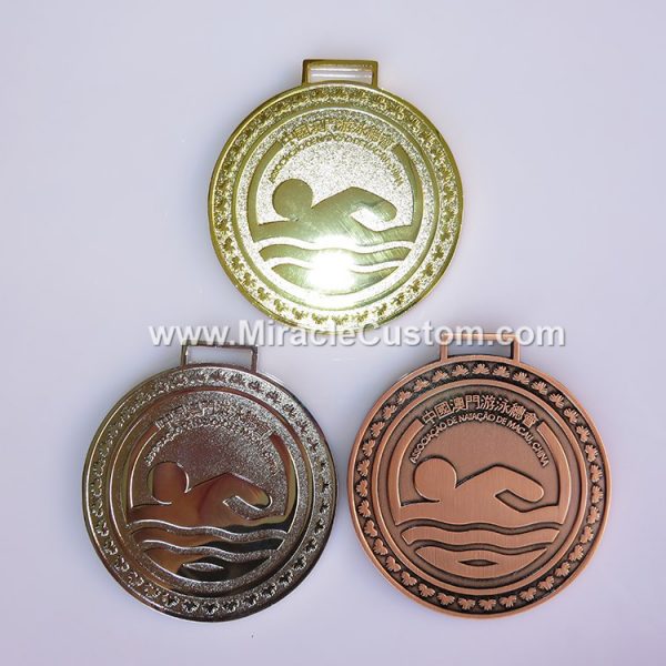 custom swim medals with your logo
