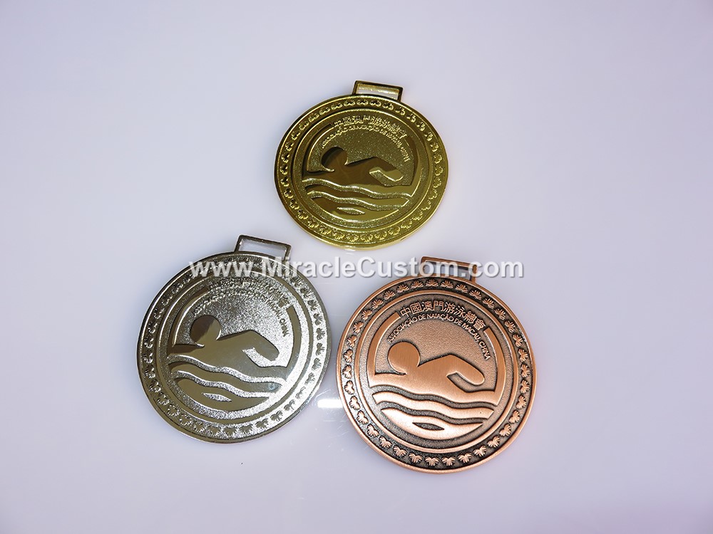 custom swim medals with your logo