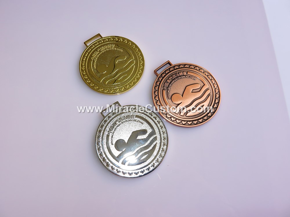 custom swim medals with your logo