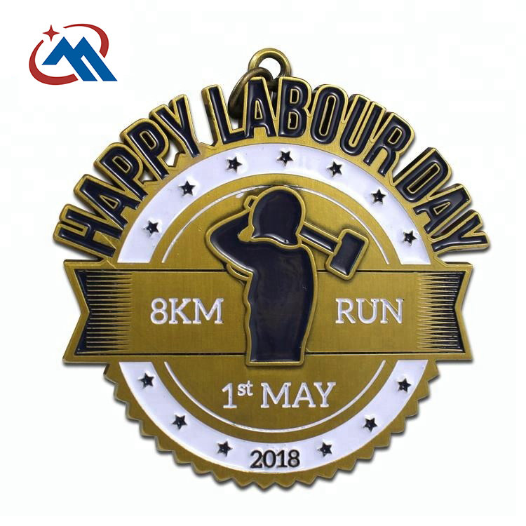 cusotm happy labor day medal