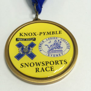 custom snow sports race epoxy medals