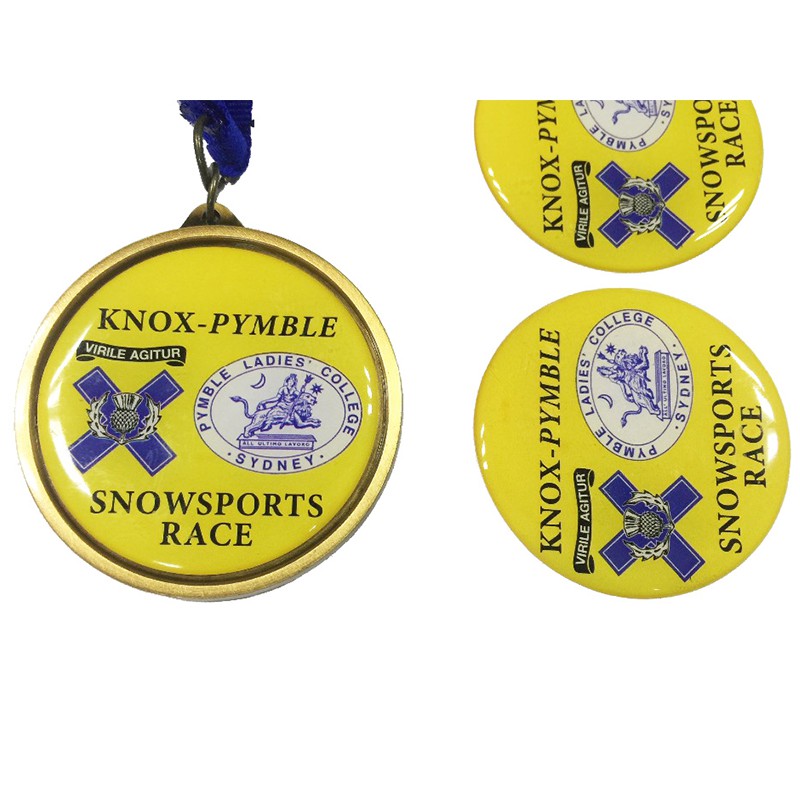 custom snow sports race epoxy medals