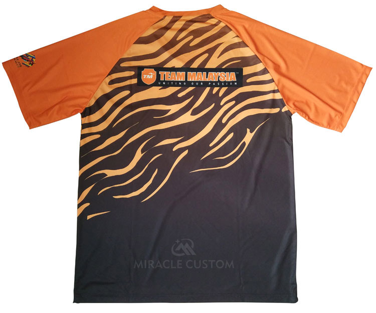 Custom Team Malaysia Sports Tshirts Sublimation Tshirts