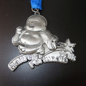custom maitreya fortunate walk medals 3D Antique Medals