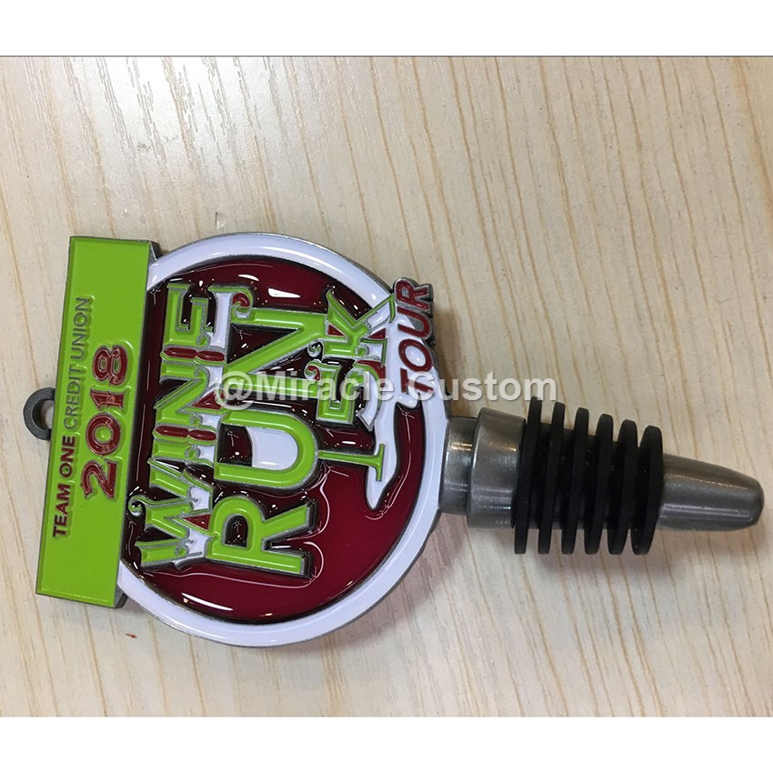 Custom Wine Stopper Race Medal