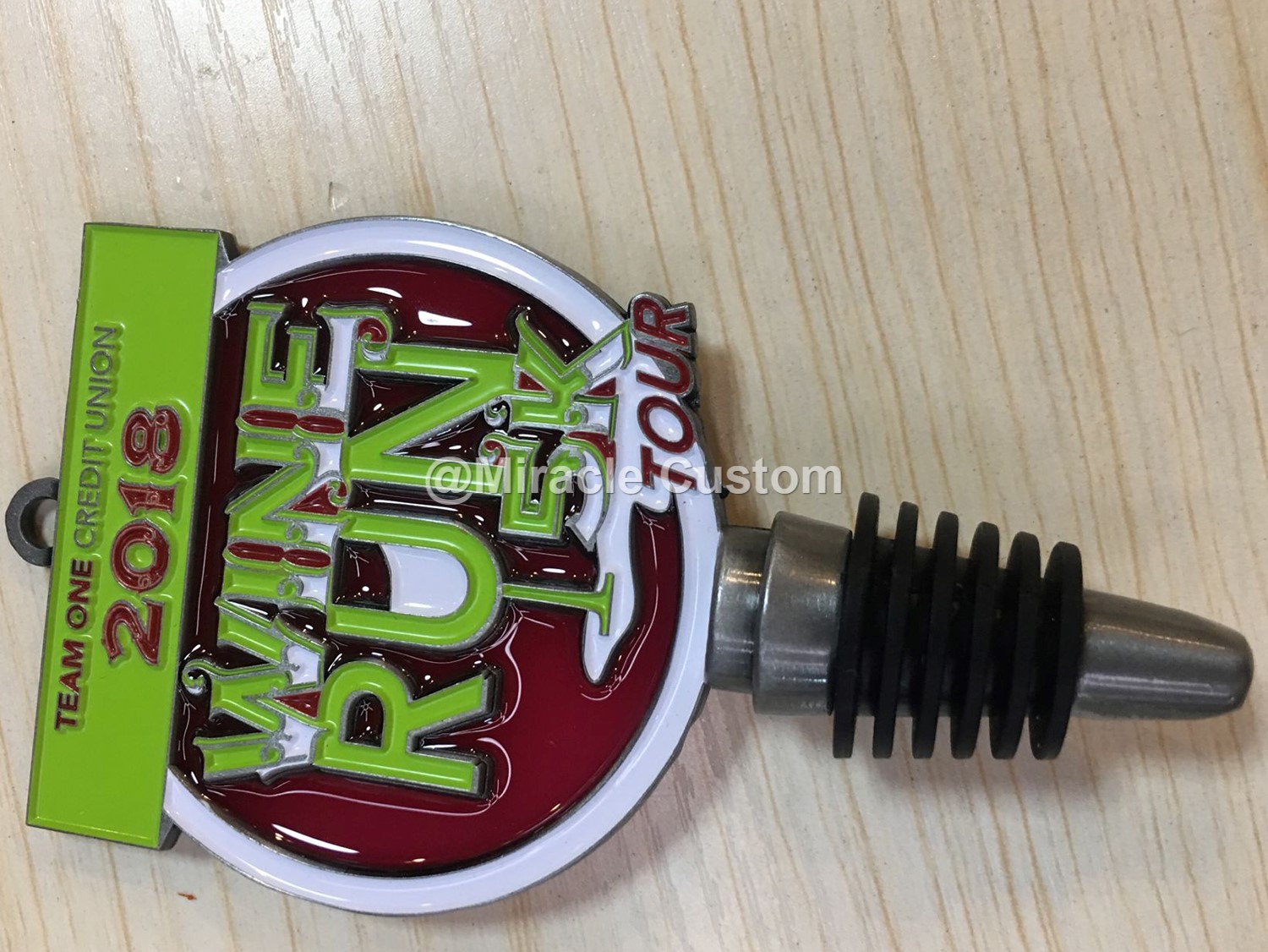 Custom Wine Stopper Race Medal