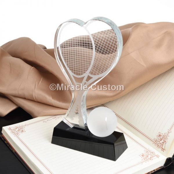 Custom tennis trophy