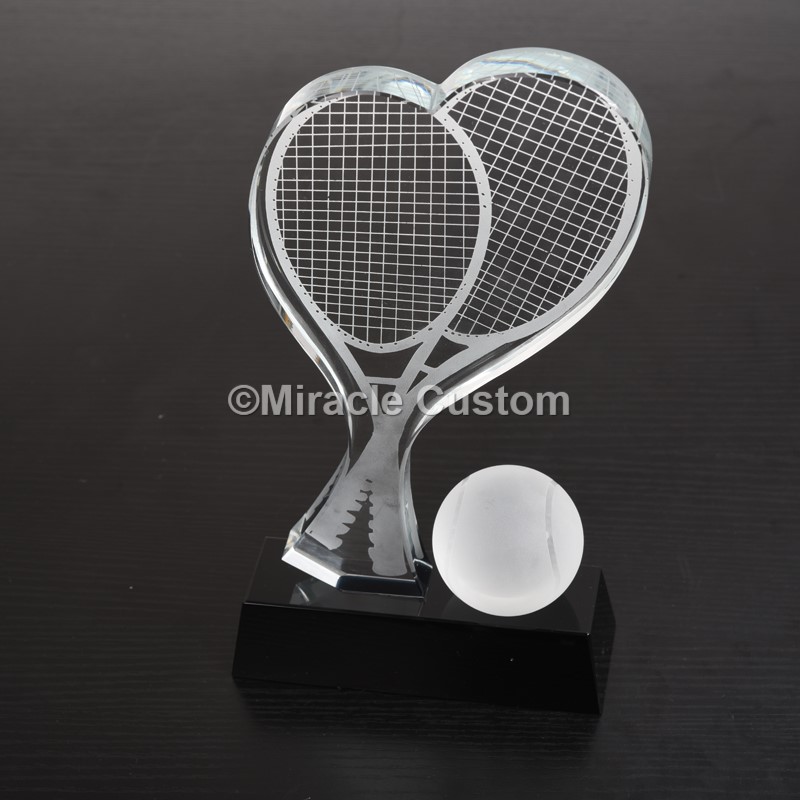 Custom tennis trophy