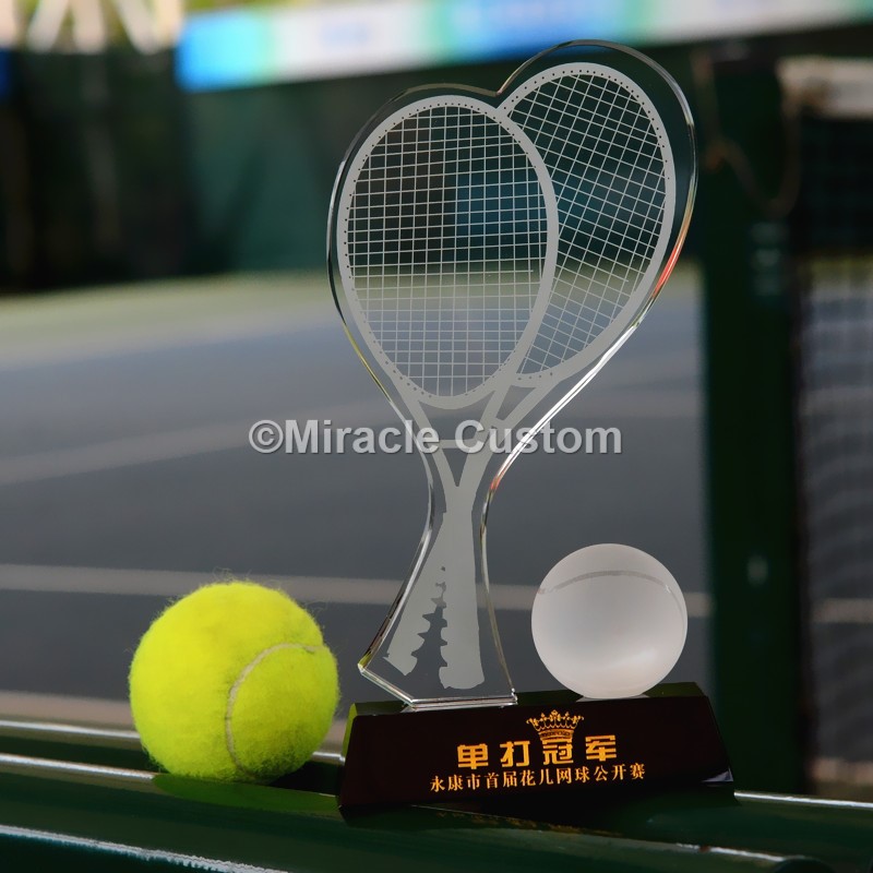 Custom tennis trophy