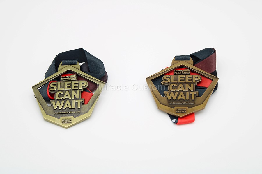 Custom Sleep Can Wait Marathon Medals