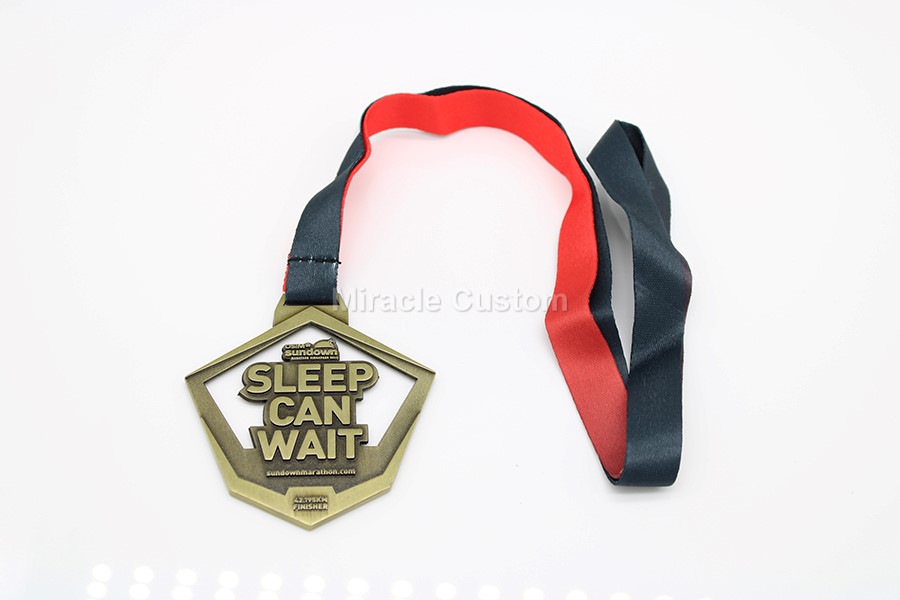 Custom Sleep Can Wait Marathon Medals