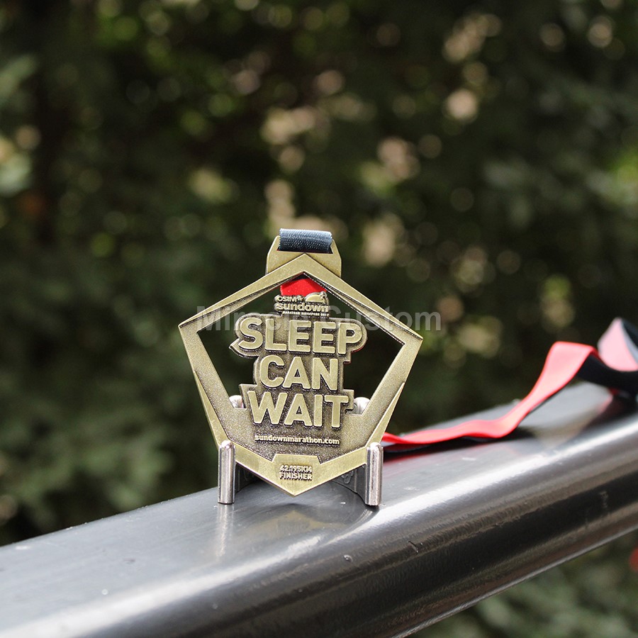 Custom Sleep Can Wait Marathon Medals