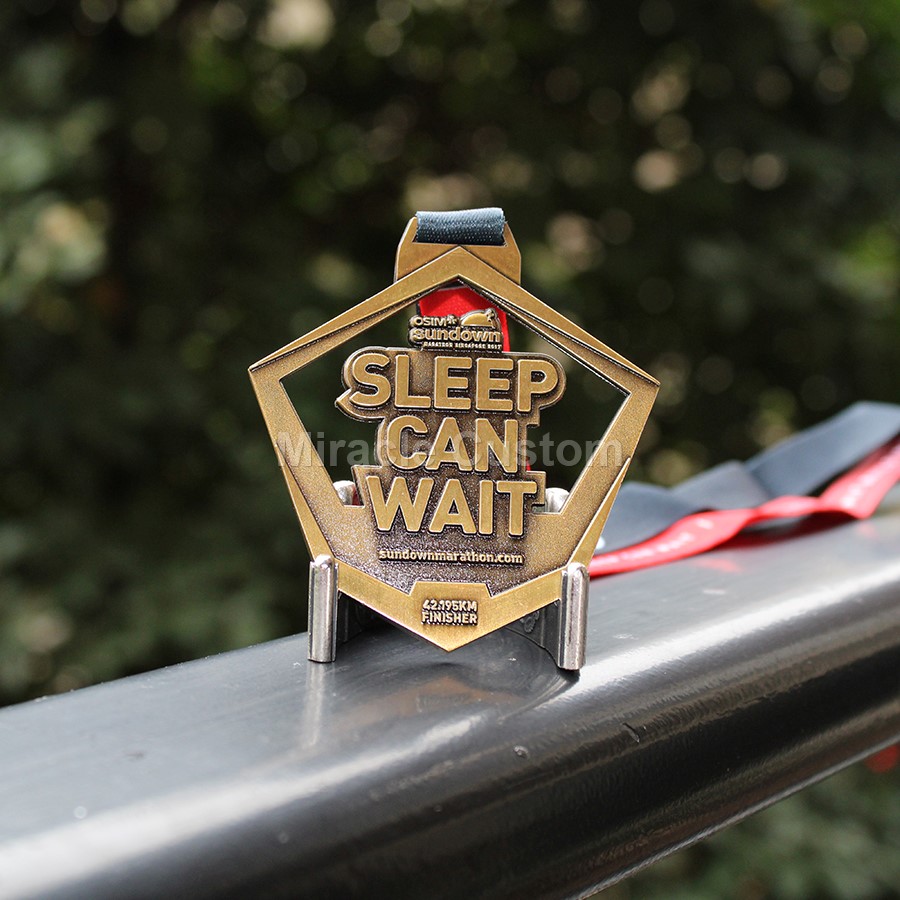 Custom Sleep Can Wait Marathon Medals