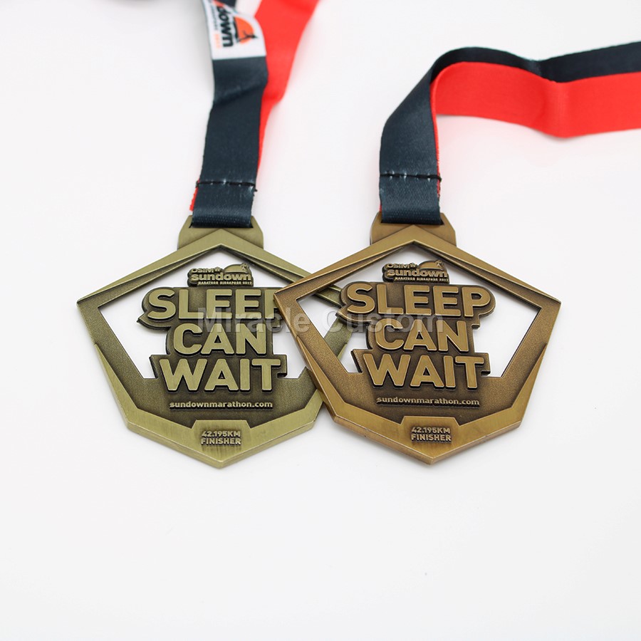 Custom Sleep Can Wait Marathon Medals