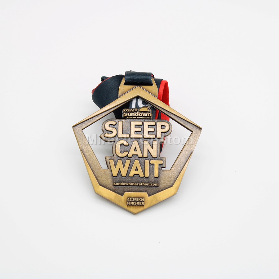 Custom Sleep Can Wait Marathon Medals