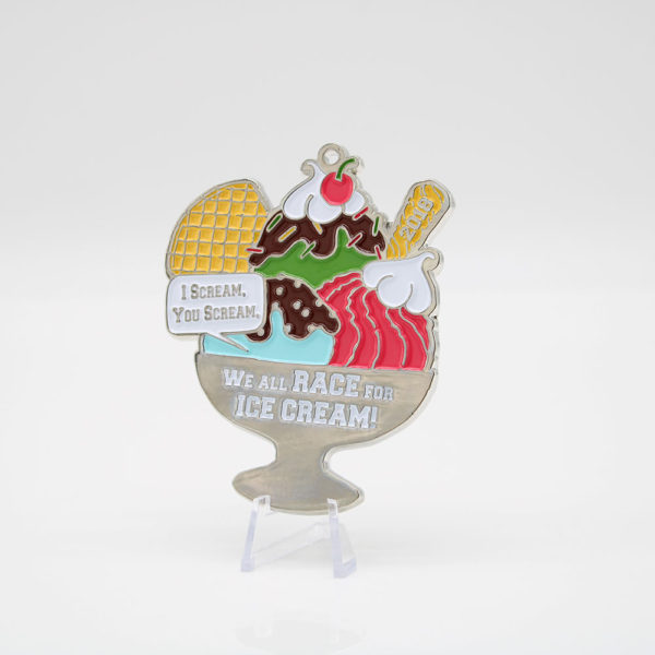 Custom Shiny Nickel Medals Ice cream Medals