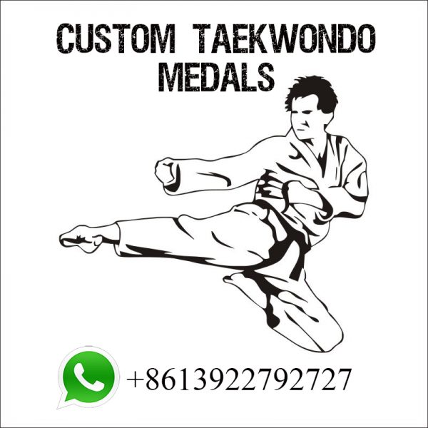 Custom Taekwondo Medals Wholesale with printing sticker - Image 2